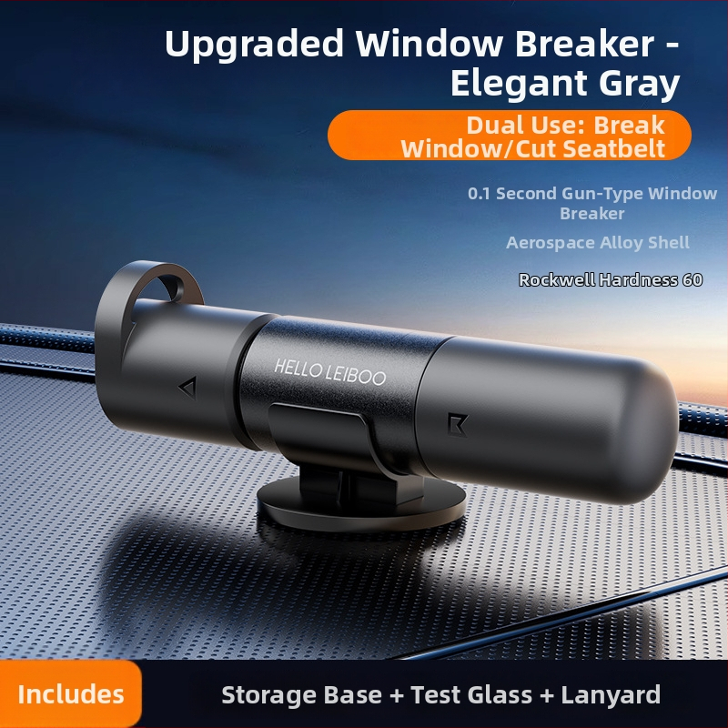 Cioc de siguranță auto și spargere a geamurilor, unealtă de evacuare multifuncțională; Material: ABS din aliaj de aluminiu; Greutate: 0.08 kg; Origine: Guangdong; Personalizare: Da