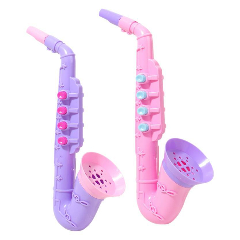 Dječji plastični duh-instrument — imitacija saksofona i trube (Materijal: plastika; Marka: Independent; Dobna skupina: 4–6 godina; Kategorija: Druge igračke do 14 godina)