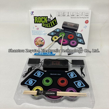 Elektronická bubnová súprava s silikonovou údernou plochou, dvojitým reproduktorom, Bluetooth nahrávaním, model Rd93-CX, simulácia hlavy bubna a viac-senzorový dizajn