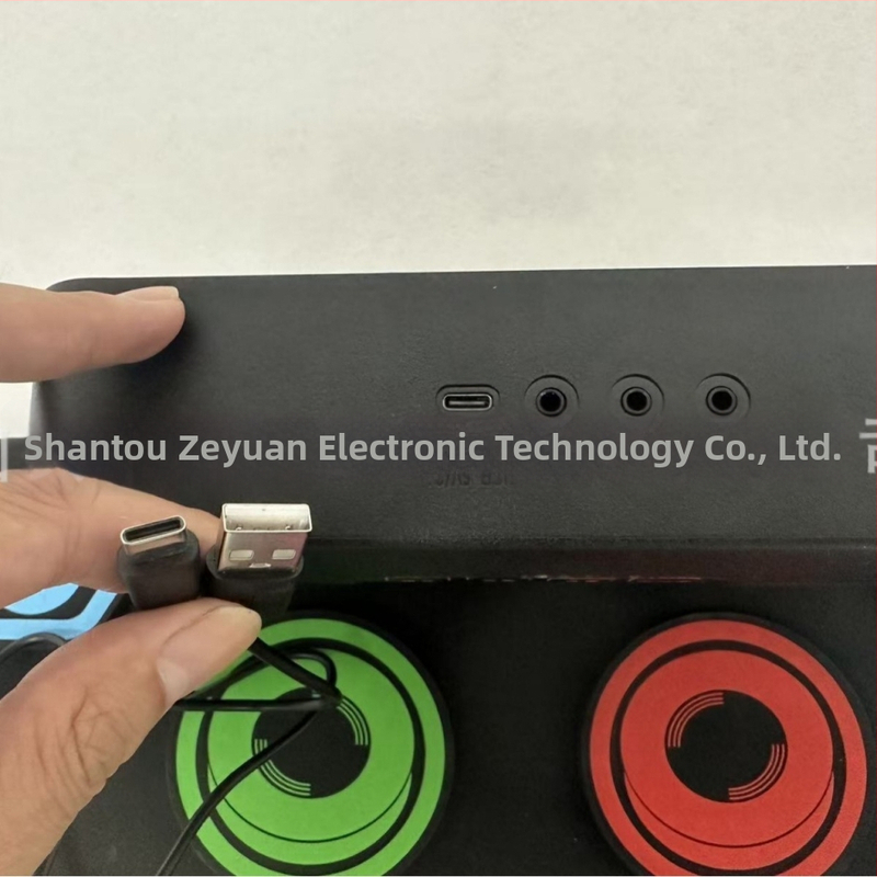 Elektronická bubnová súprava s silikonovou údernou plochou, dvojitým reproduktorom, Bluetooth nahrávaním, model Rd93-CX, simulácia hlavy bubna a viac-senzorový dizajn