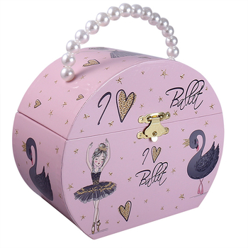 Ručna kutija za torbu s baletnom glazbom i skladištem nakita — MDF/drvo, moderni minimalistički stil, poklon za rođendan ili maturu