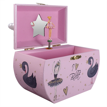Ručna kutija za torbu s baletnom glazbom i skladištem nakita — MDF/drvo, moderni minimalistički stil, poklon za rođendan ili maturu
