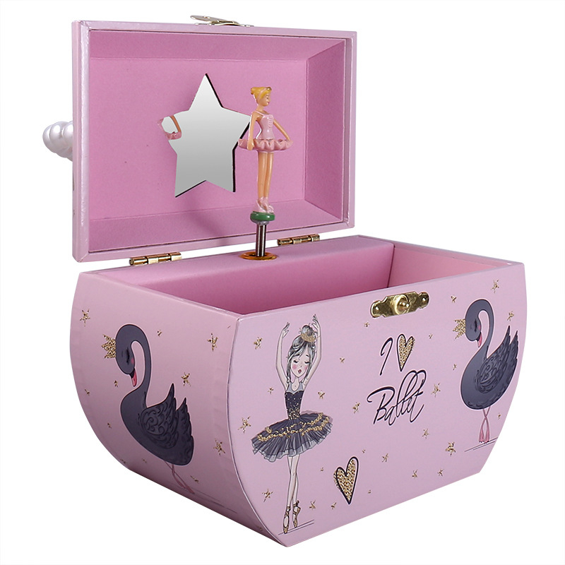 Ručna kutija za torbu s baletnom glazbom i skladištem nakita — MDF/drvo, moderni minimalistički stil, poklon za rođendan ili maturu