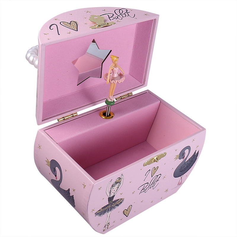 Ručna kutija za torbu s baletnom glazbom i skladištem nakita — MDF/drvo, moderni minimalistički stil, poklon za rođendan ili maturu