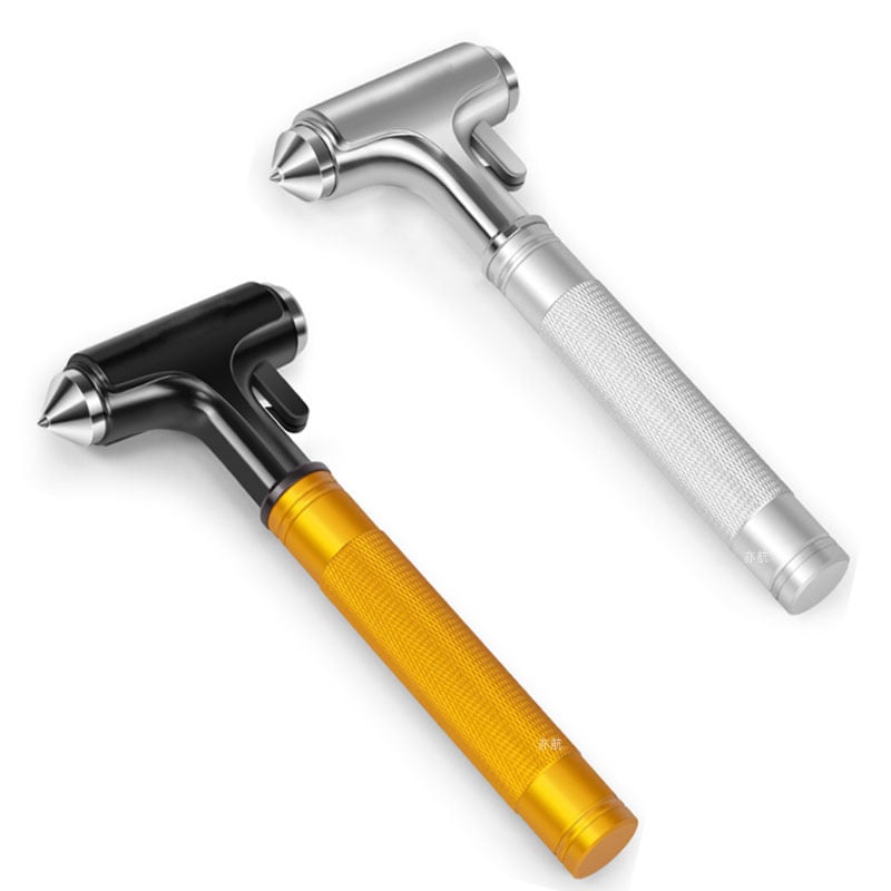 Cioc de siguranță auto — Unealtă de evacuare multifuncțională, cioc pentru spargerea geamului, montat în mașină pentru autoapărare, 320 g, personalizabil