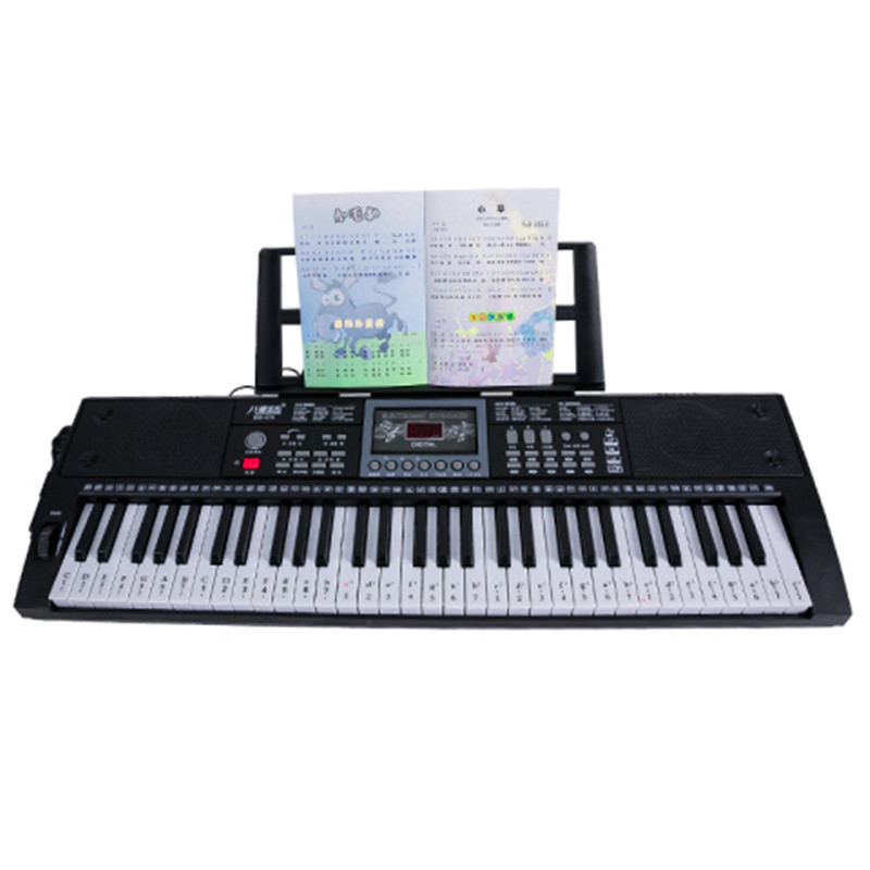 Dječji elektronički organ s 61 tipkama i LED svjetlima, rani obrazovni program, višenamjenske tipke za imitaciju klavira, PS materijal