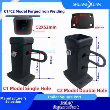 Vučni rameni s brzim spajanjem, kvadratni otvor, površinska sprejna obloga, lijevano čelično, kompatibilan s obiteljskim automobilom, modeli THR-01A/THR-02A/THR-03A/THR-03B