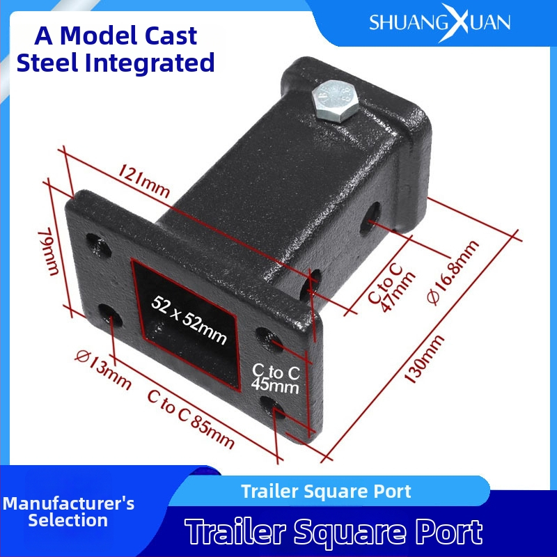 Vučni rameni s brzim spajanjem, kvadratni otvor, površinska sprejna obloga, lijevano čelično, kompatibilan s obiteljskim automobilom, modeli THR-01A/THR-02A/THR-03A/THR-03B