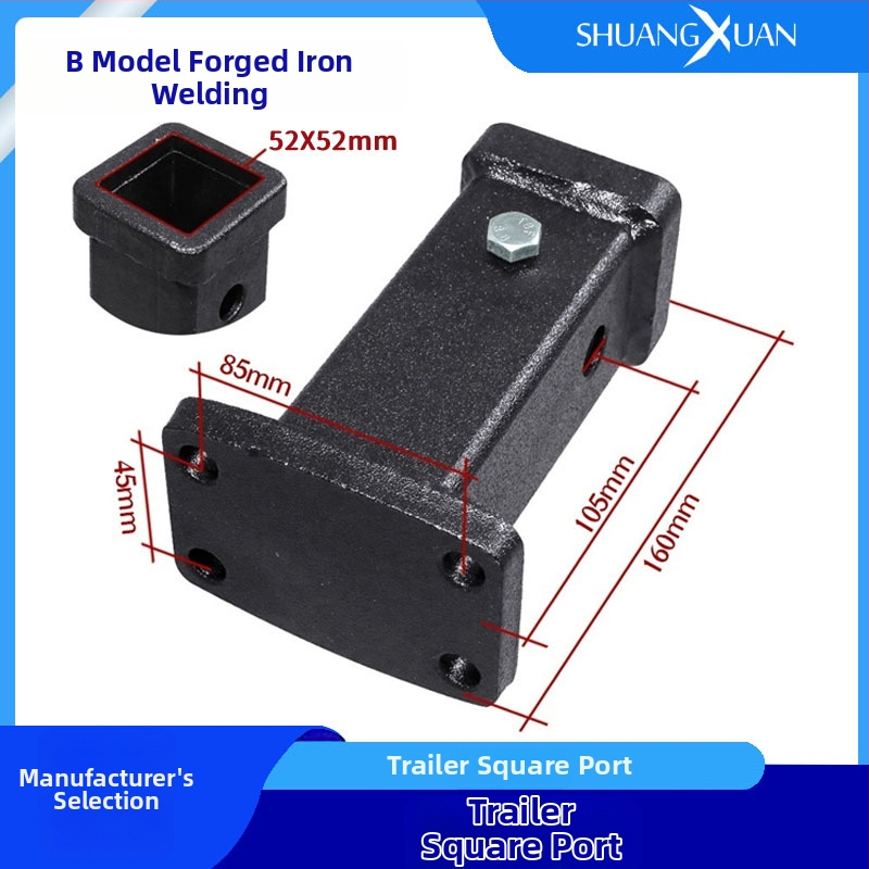Vučni rameni s brzim spajanjem, kvadratni otvor, površinska sprejna obloga, lijevano čelično, kompatibilan s obiteljskim automobilom, modeli THR-01A/THR-02A/THR-03A/THR-03B