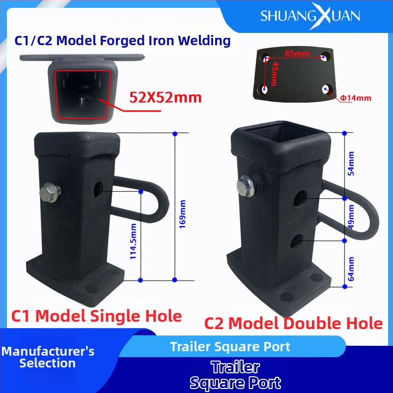 Vučni rameni s brzim spajanjem, kvadratni otvor, površinska sprejna obloga, lijevano čelično, kompatibilan s obiteljskim automobilom, modeli THR-01A/THR-02A/THR-03A/THR-03B