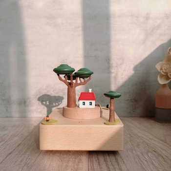 Muzik kutija od bukovog drva — moderni minimalistički dizajn, personalizirani poklon za vjenčanja, rođendane, diplome i uredske/događajne potrebe