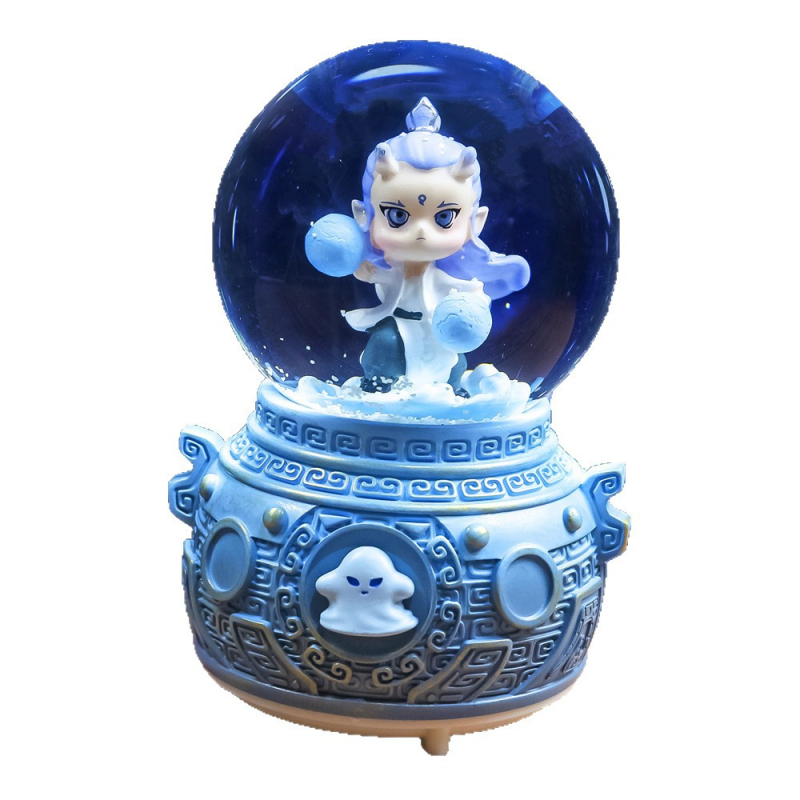 Asztali dekor Kristálygömbbel és zenés dobozzal, játékos fiú dizájn (Anyag: gyanta; Ajándék: személyes; Alkalmak: házavató, bulik; Ünnepek: Gyermeknap, Anyák napja, Apák napja)