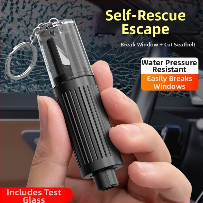 Rongshan Instrument pentru spargerea geamurilor auto, cioc de urgență multifuncțional pentru spart geamului, metal + PC, greutate ~100 g