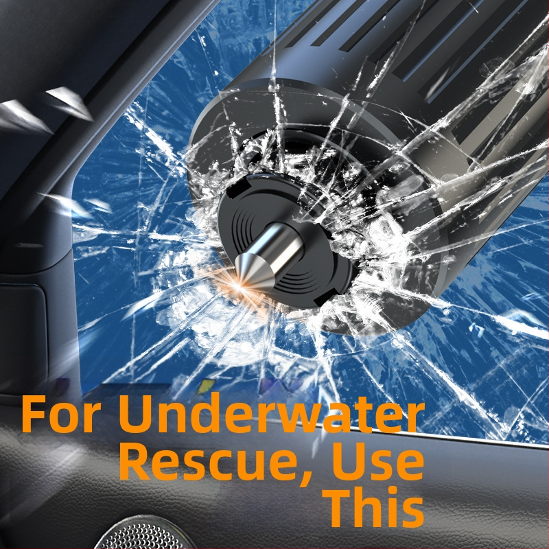 Rongshan Instrument pentru spargerea geamurilor auto, cioc de urgență multifuncțional pentru spart geamului, metal + PC, greutate ~100 g