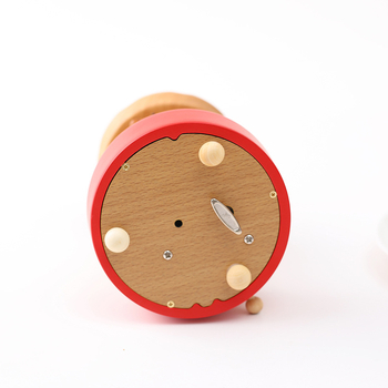 Bükkfa karusszél zenélő doboz, logó testreszabás, polírozott felület, kreatív ajándék dekorációhoz