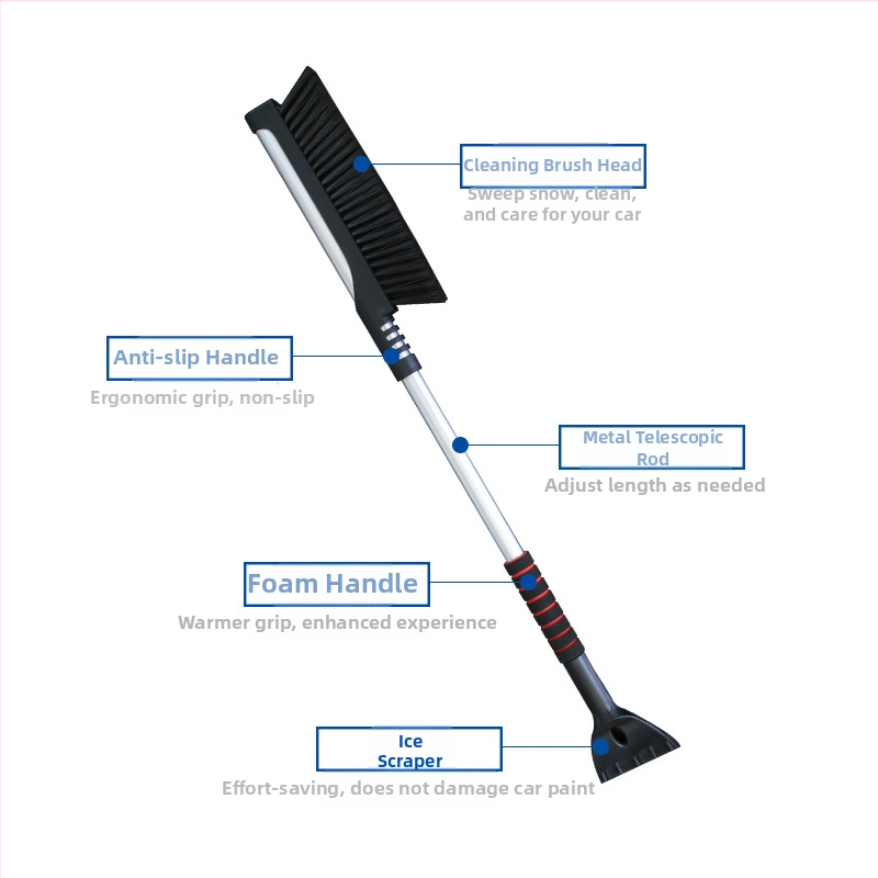 Shun Wei Viacúčelová snehová lopatka na auto – Rozťahovacia, na odstraňovanie ľadu a snehu