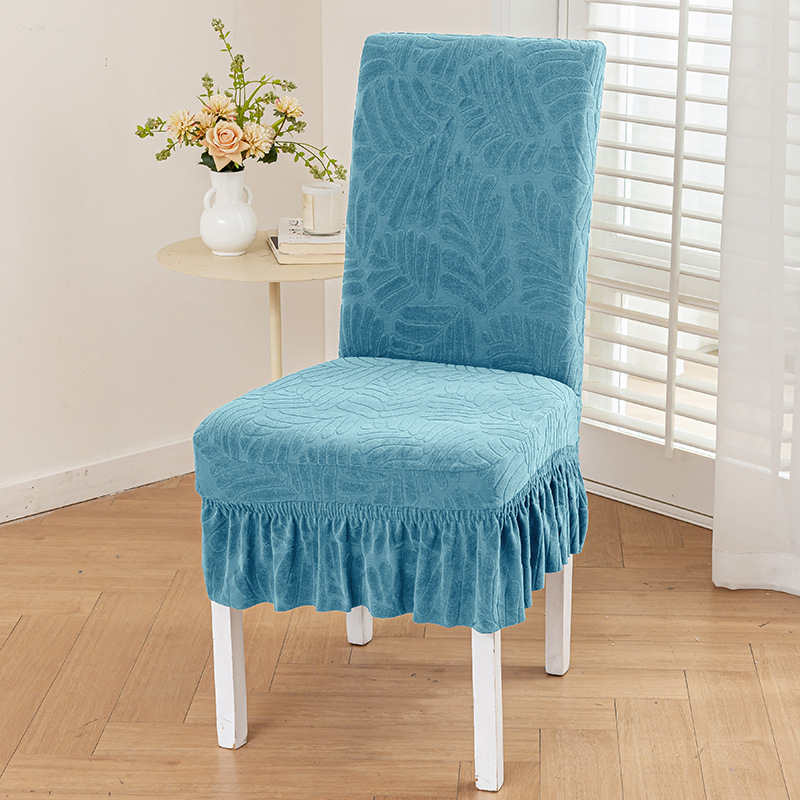 Étkezőszék és taburet huzat integrált háttámlával — porvédő védőhuzat, modern minimál stílus