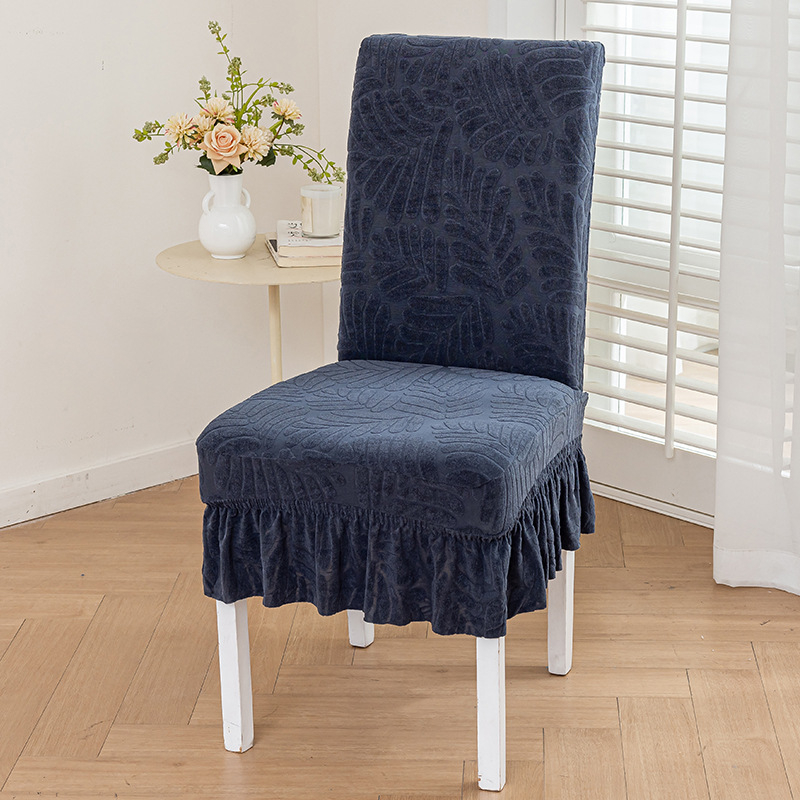 Étkezőszék és taburet huzat integrált háttámlával — porvédő védőhuzat, modern minimál stílus