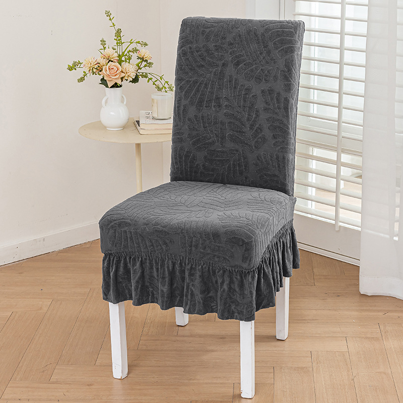 Étkezőszék és taburet huzat integrált háttámlával — porvédő védőhuzat, modern minimál stílus