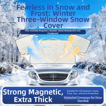 Kryt predného skla auta, hrubší, vylepšený, hliníková fólia, vetruodolný, proti námraze a snehu, teleskopické uchytenie, univerzálny fit, 700 g