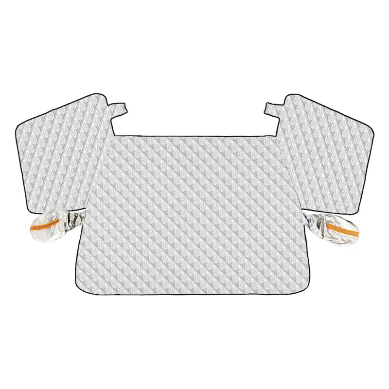 Удебелено покривало за предното стъкло на автомобил, обновено, алуминиево фолио, ветроустойчиво, против замръзване и сняг, телескопично монтиране, универсален монтаж, 700 g