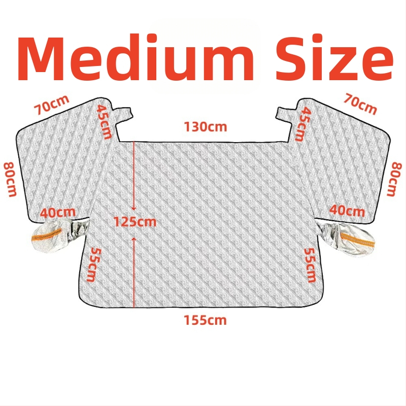 Kryt predného skla auta, hrubší, vylepšený, hliníková fólia, vetruodolný, proti námraze a snehu, teleskopické uchytenie, univerzálny fit, 700 g