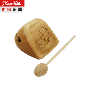 New Treasure Muyu fa hangszer, tömörfa, fa bottal, minden korosztály számára