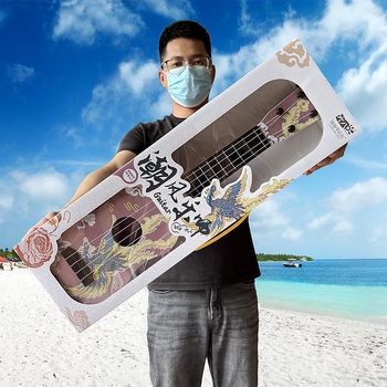 Műanyag gyerekeknek szóló gitár játék — játszható zenei hangszer, ukulele-stílusú, 4-6 éveseknek