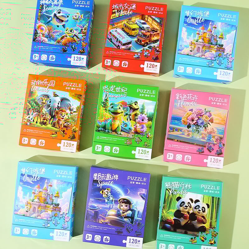 Síkképes puzzle – papíralapú anyag, Double Start márka, 4–6 éveseknek, egy dobozos csomagolás