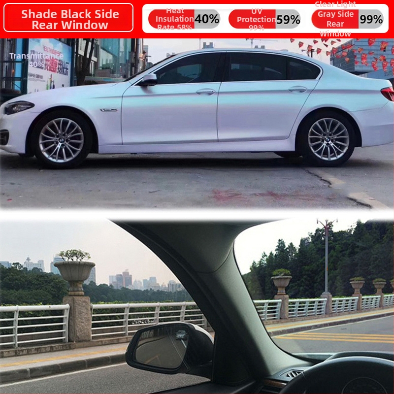 Autofólia na okná – samolepiaca, nano keramická membrána, priepustnosť 70–80%, UV ochrana 90% a viac, séria 1