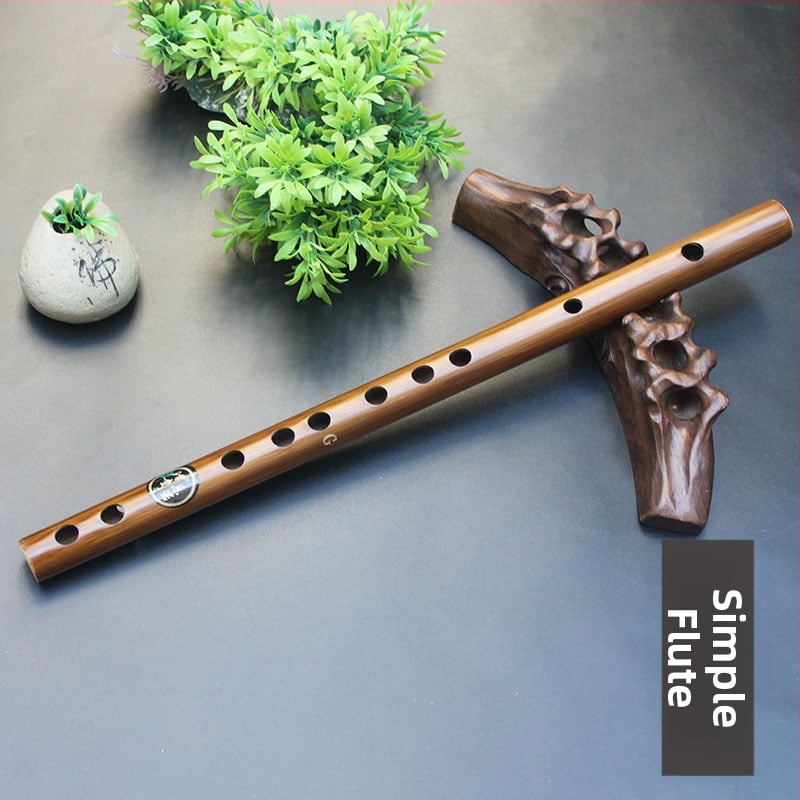 Flaută din bambus pentru începători, flaut orizontal în stil antic, modelul 200, note C D E F G, Jin Tong
