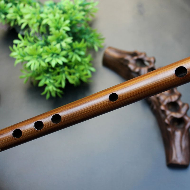 Flaută din bambus pentru începători, flaut orizontal în stil antic, modelul 200, note C D E F G, Jin Tong