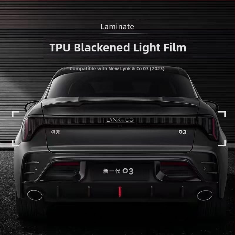 TPU ochranný film na predné a zadné svetlá Lynk & Co 03 – EMF film, kompatibilný s 23 modelmi Lynk & Co 03/03+