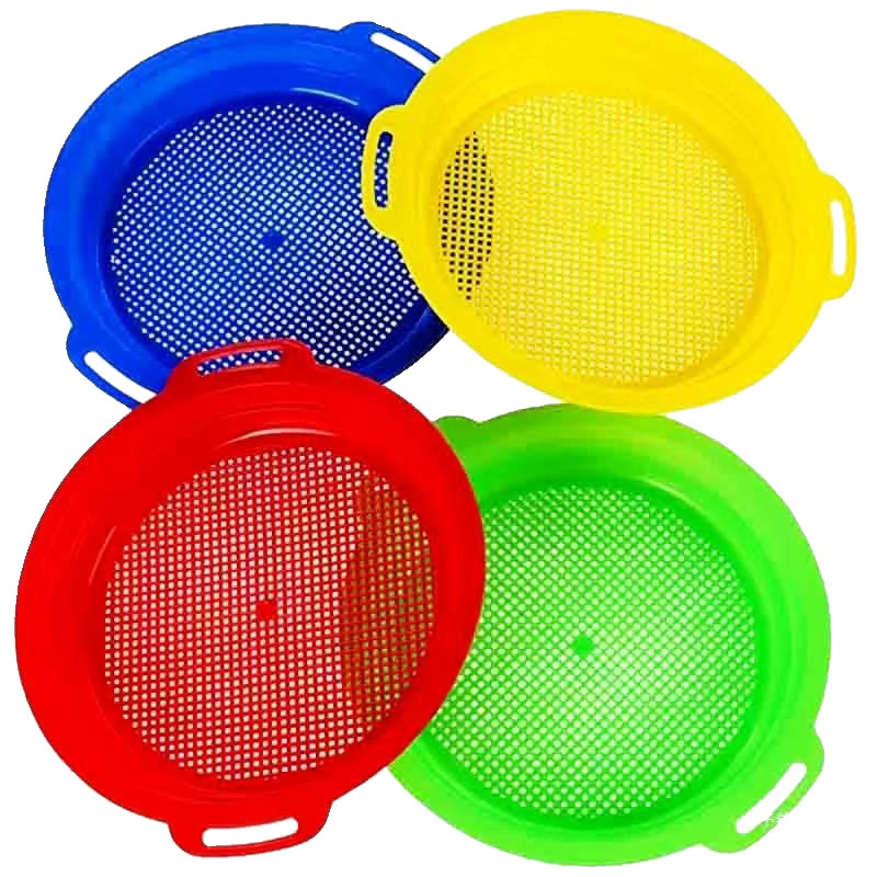 Set igračaka za igru u pijesku s mrežastim sitom za plažu i vodene igre (Materijal: plastika; Kategorija: Igračke za pijesak; Tip: Mrežasto sito; Dobna skupina: 15–35; Pakiranje: masovno)