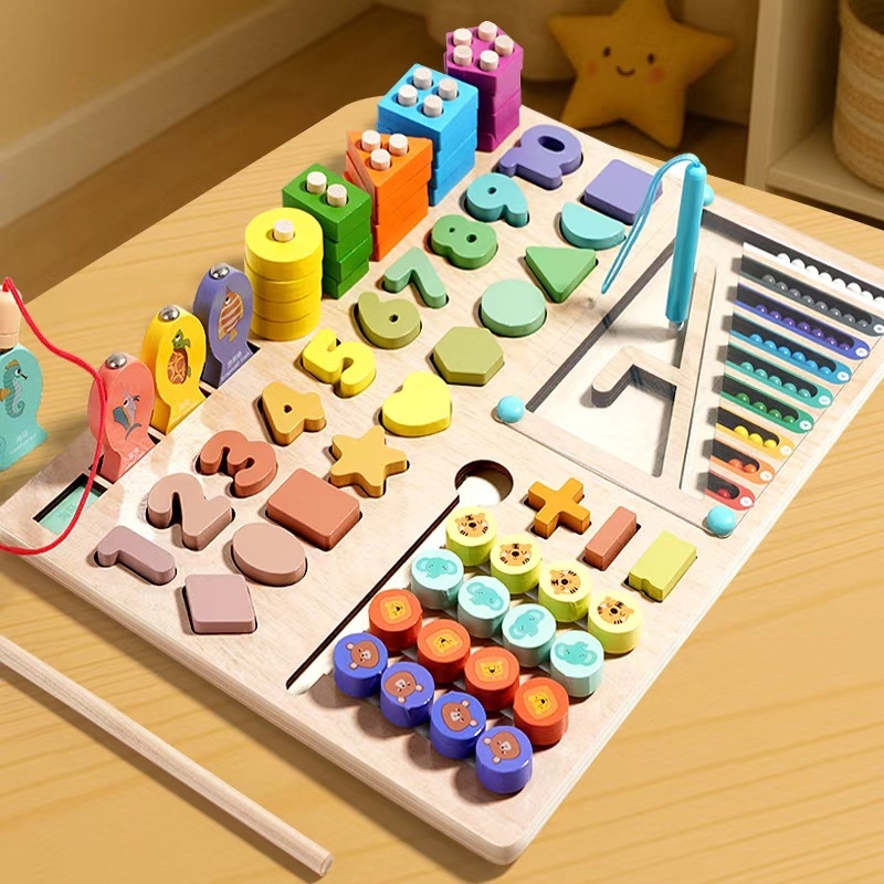 Drvena Montessori 3D slagalica ploča s prilagođenim crtežima za djecu 4–6 godina, brenda Chisney