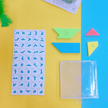 Magnetni tangram puzzle, ravna slagalica od plastike, za uzrast 7–14 godina, DIY mogućnost sastavljanja