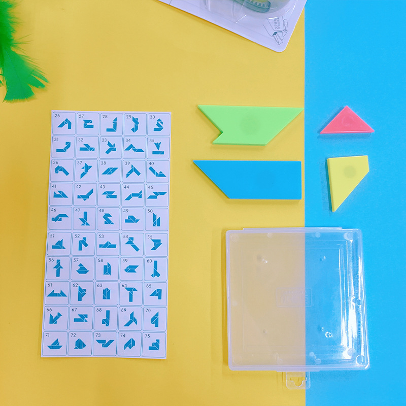 Magnetni tangram puzzle, ravna slagalica od plastike, za uzrast 7–14 godina, DIY mogućnost sastavljanja