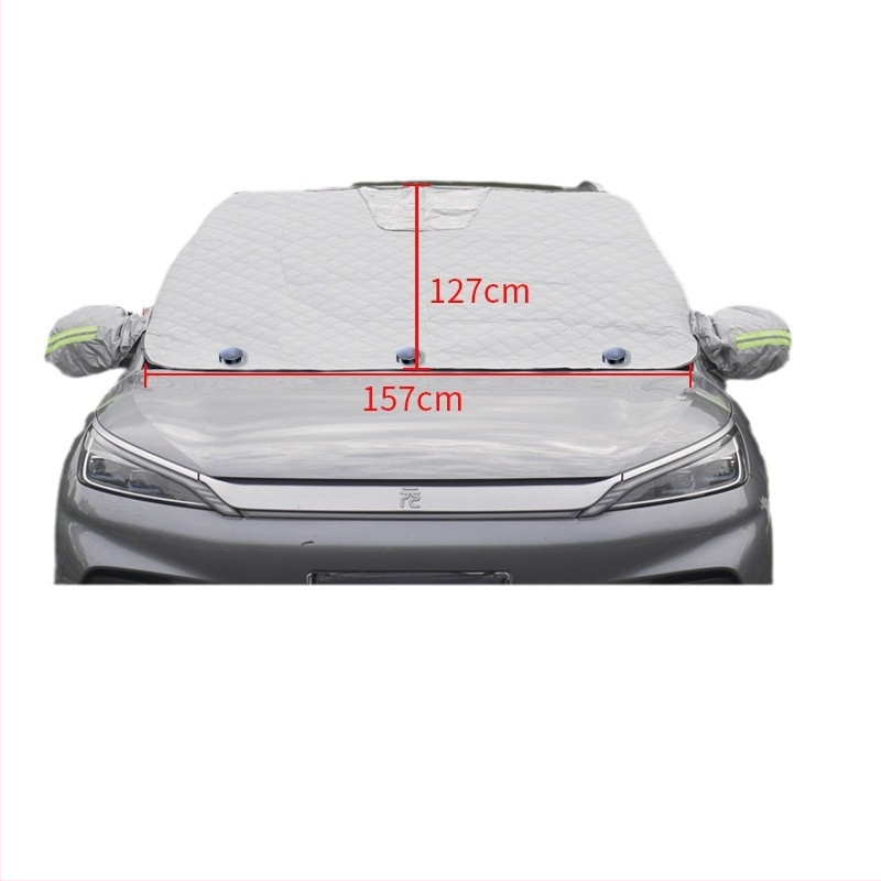 Pokriće za prednje staklo automobila – univerzalno, aluminijska folija, ugrađena instalacija, minimalistički stil, mogućnost prilagodbe