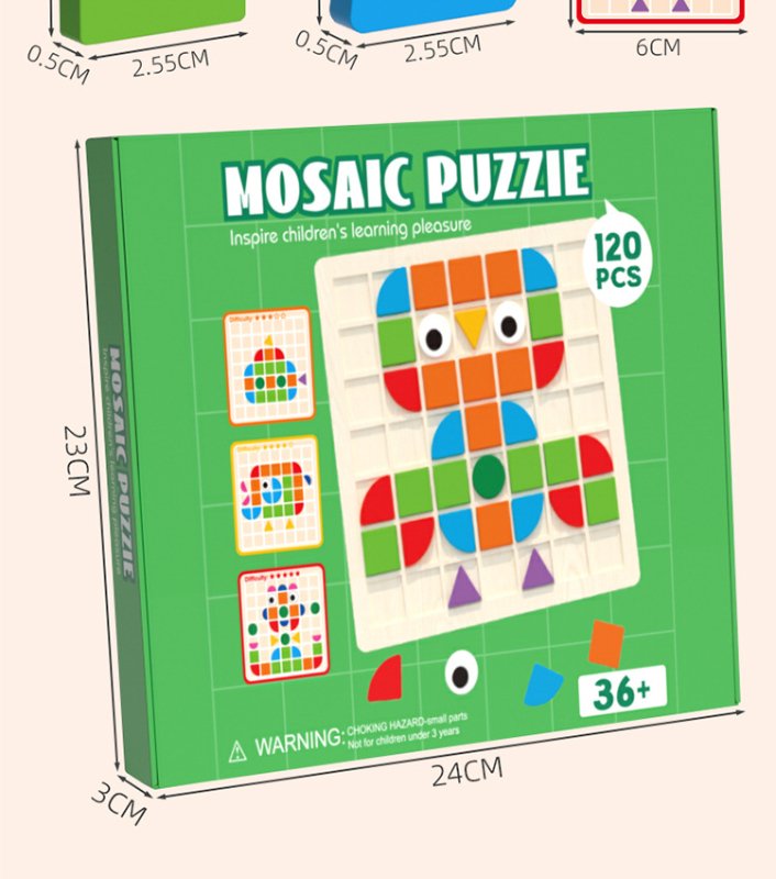 Drveni 3D puzzle s magnetskim tangramom za djecu 4–6 godina, s mogućnošću prilagođenih crteža