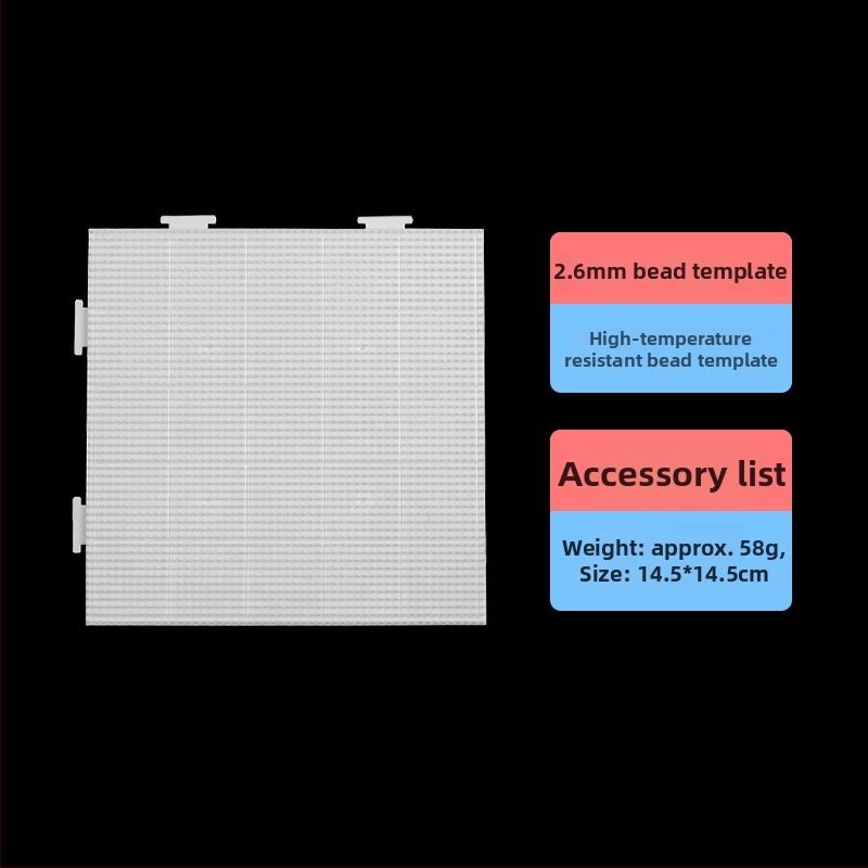 Šablona za perlice mozaiku — Veliki kvadrat, 52 čavli s graviranim linijama, plastična pločasta slagalica, DIY, za uzrast 7–14 godina