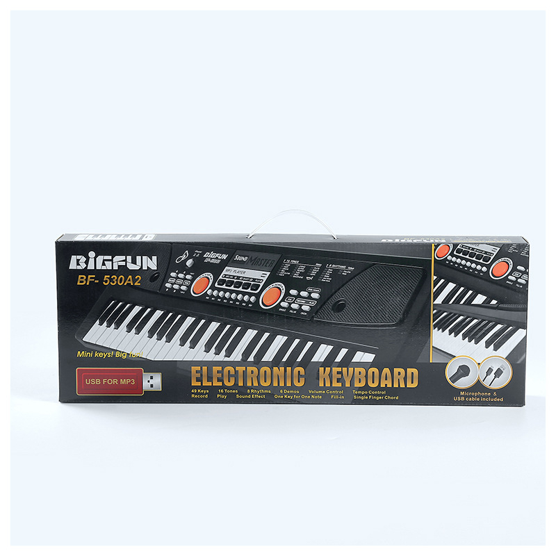 BIGFUN dječji elektronički organ s 49 tipki — simulirana digitalna tipkovnica, edukativna igračka; plastična konstrukcija; uzrast 7–14 godina