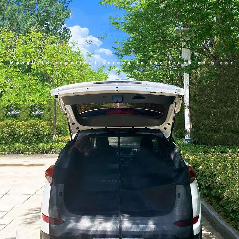 Automobilska mreža protiv komaraca za stražnja vrata s magnetskom mrežom – prozračna, prozirna, viseći dizajn, opća kompatibilnost, mogućnost prilagodbe