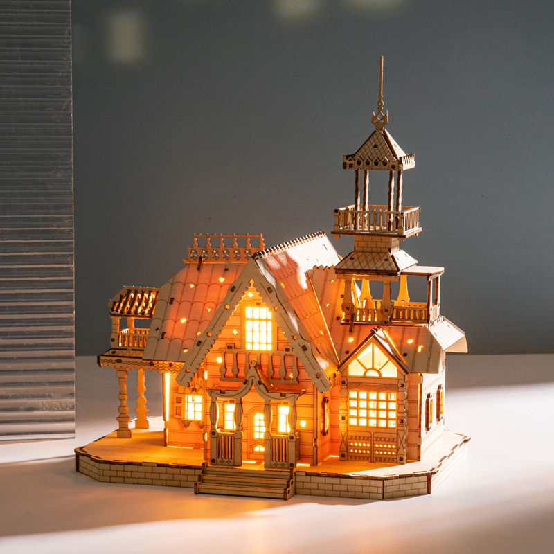 Drveni 3D puzzle s LED osvjetljenjem - DIY, prilagodljiv dizajn