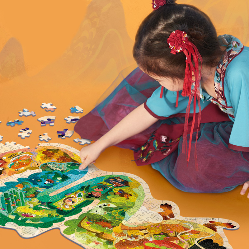 TOI Guofeng umjetnički puzzle - Ploški puzzle za djecu 4–6 godina, papirnati materijal, pakiranje u kutiji