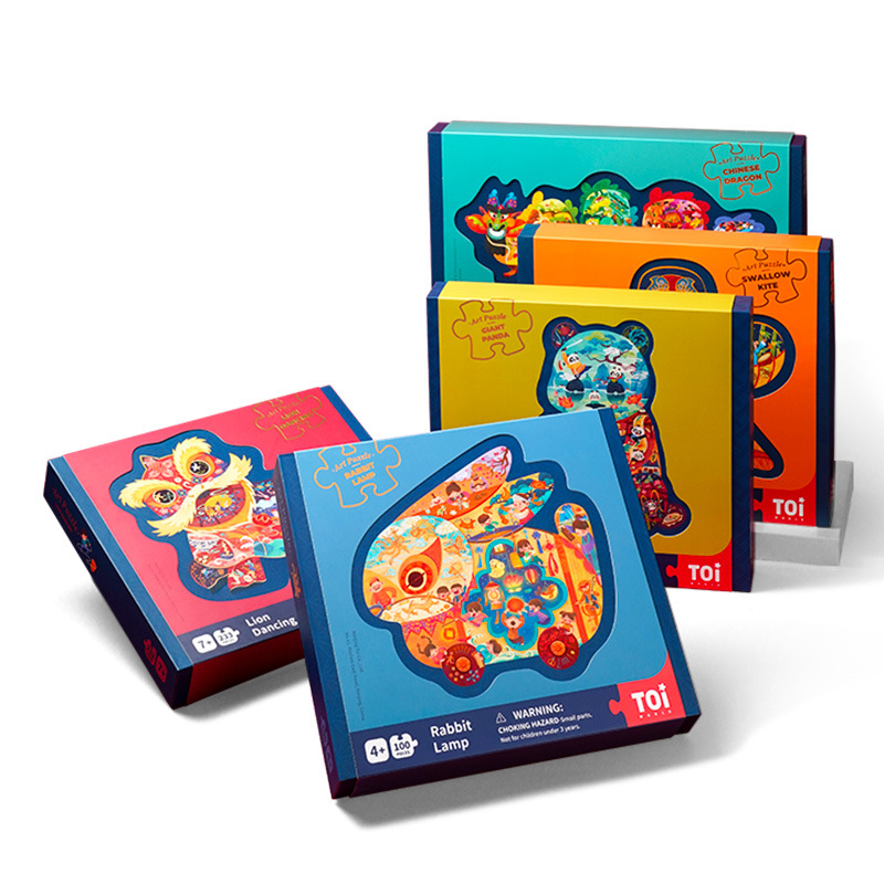 TOI Guofeng umjetnički puzzle - Ploški puzzle za djecu 4–6 godina, papirnati materijal, pakiranje u kutiji