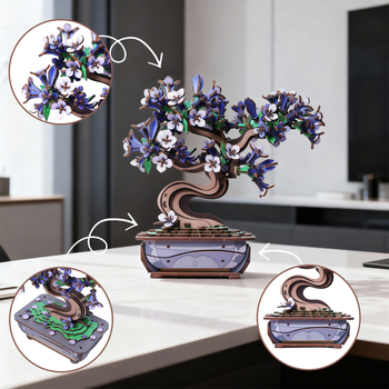 3D fa puzzle – DIY, fejlett nehézség, dobozos csomagolásban, 14+ éveseknek