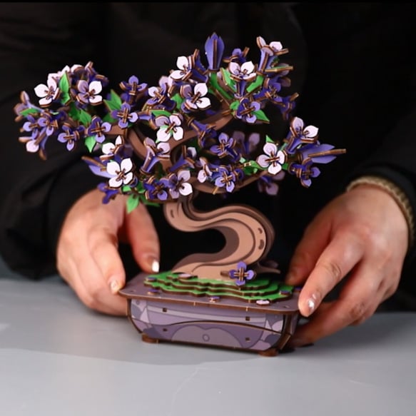 3D fa puzzle – DIY, fejlett nehézség, dobozos csomagolásban, 14+ éveseknek