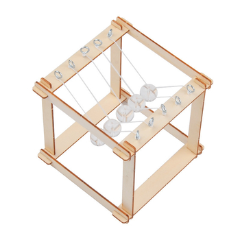 Drveni Newtonov pendulum za sastavljanje: DIY obrazovni STEM eksperiment s 3D panelima, za djecu od 4 do 6 godina, OEM logo