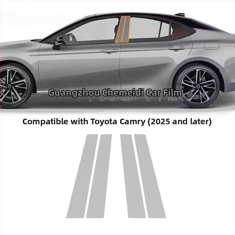 JWUDMVP TPU film pre B-stĺp Toyota Camry 2025, predrezaný