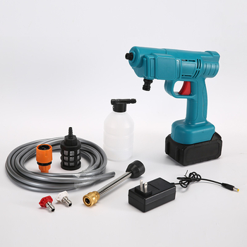 Pistol portabil de spălat cu baterie litiu pentru mașină, pompă de înaltă presiune — 21 V, 3 MPa, 3 L/min, furtun 5 m